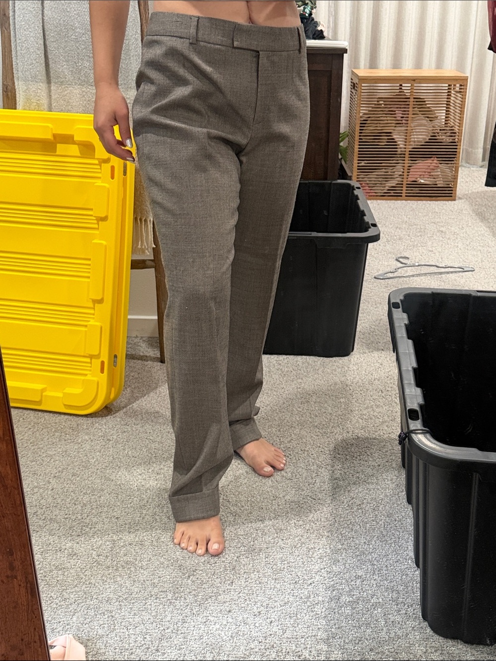 Jones New York Brown Straight-Leg Dress Pants